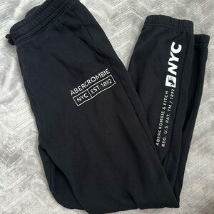 Size 15/16 boys black joggers, Abercrombie kids brand